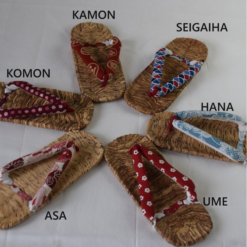 Japanese zori sandal sakura- footwear of bamboo bark