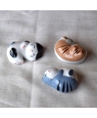 Set Porcelain  chopstick holder NEKO