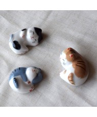 Set Porcelain  chopstick holder NEKO
