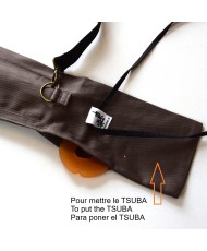 Bag for wooden weapons KIKU brown