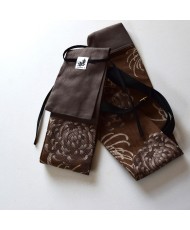 Bag for wooden weapons KIKU brown