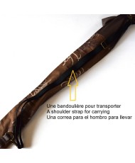 Bag for wooden weapons KIKU brown
