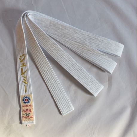 Cinturón de Aikido - Iwata color crudo y blanco